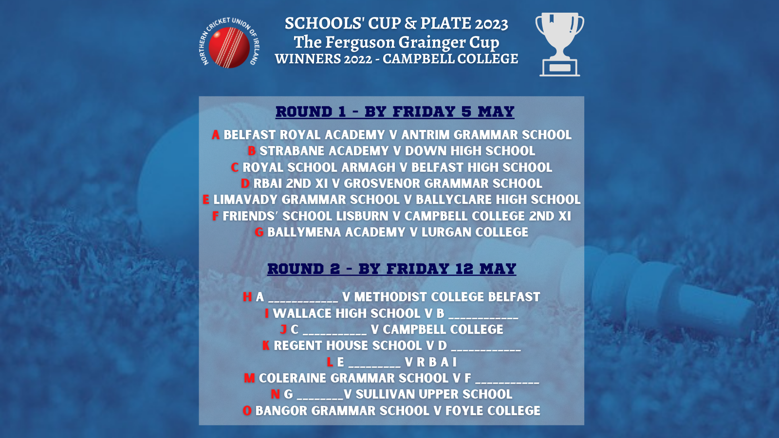 Schools Cup & Plate Draw 2023